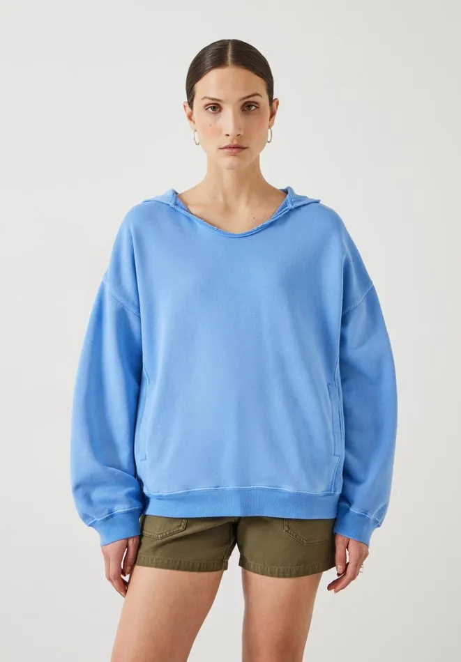 Hush Sweatshirts and Hoodies Women Jude Oversized Open Neck Hoodie Periwinkle Blue Hush Sweatshirts and Hoodies Women Jude Oversized Open Neck Hoodie Periwinkle Blue