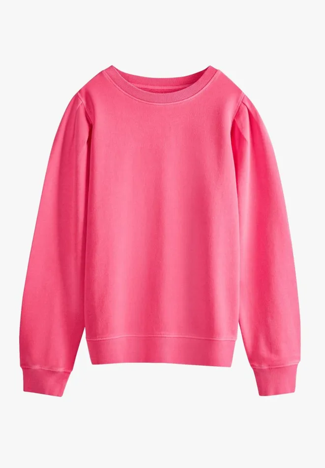 Hush Sweatshirts and Hoodies Women Minerva Pleat Sleeve Sweatshirt Bright Pink Hush Sweatshirts and Hoodies Women Minerva Pleat Sleeve Sweatshirt Bright Pink
