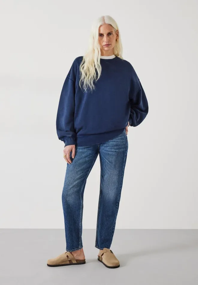 Hush Sweatshirts and Hoodies Women Quaden Cotton Oversized Sweatshirt Dark Navy Hush Sweatshirts and Hoodies Women Quaden Cotton Oversized Sweatshirt Dark Navy
