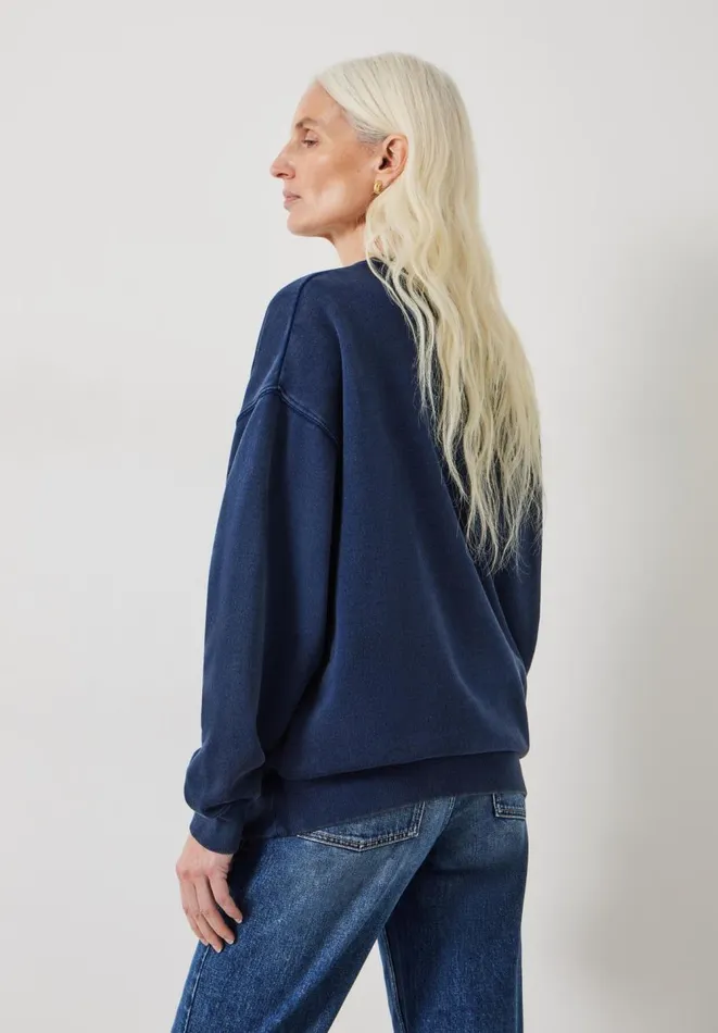 Hush Sweatshirts and Hoodies Women Quaden Cotton Oversized Sweatshirt Dark Navy Hush Sweatshirts and Hoodies Women Quaden Cotton Oversized Sweatshirt Dark Navy