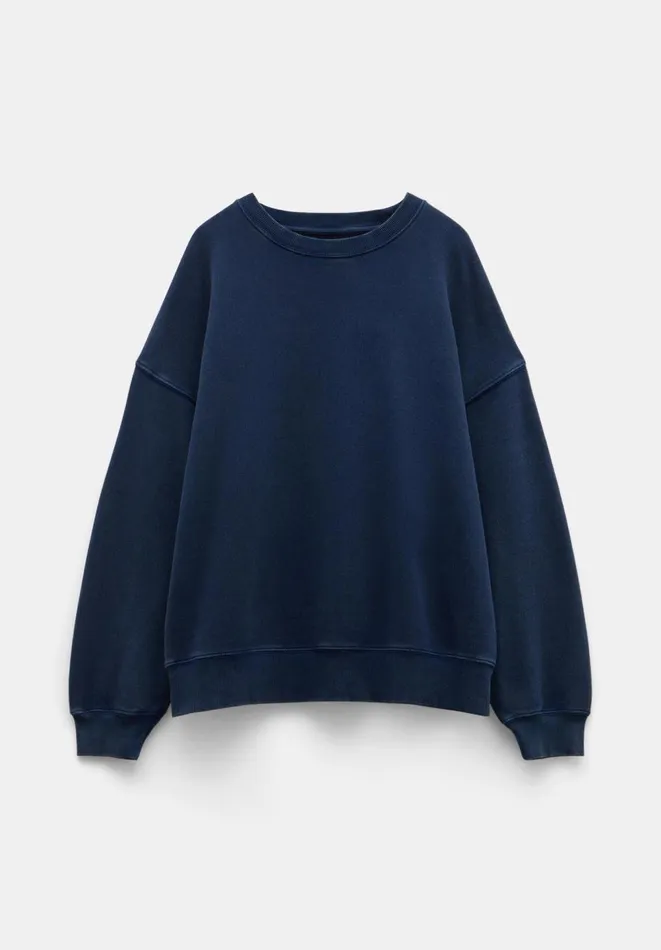 Hush Sweatshirts and Hoodies Women Quaden Cotton Oversized Sweatshirt Dark Navy Hush Sweatshirts and Hoodies Women Quaden Cotton Oversized Sweatshirt Dark Navy