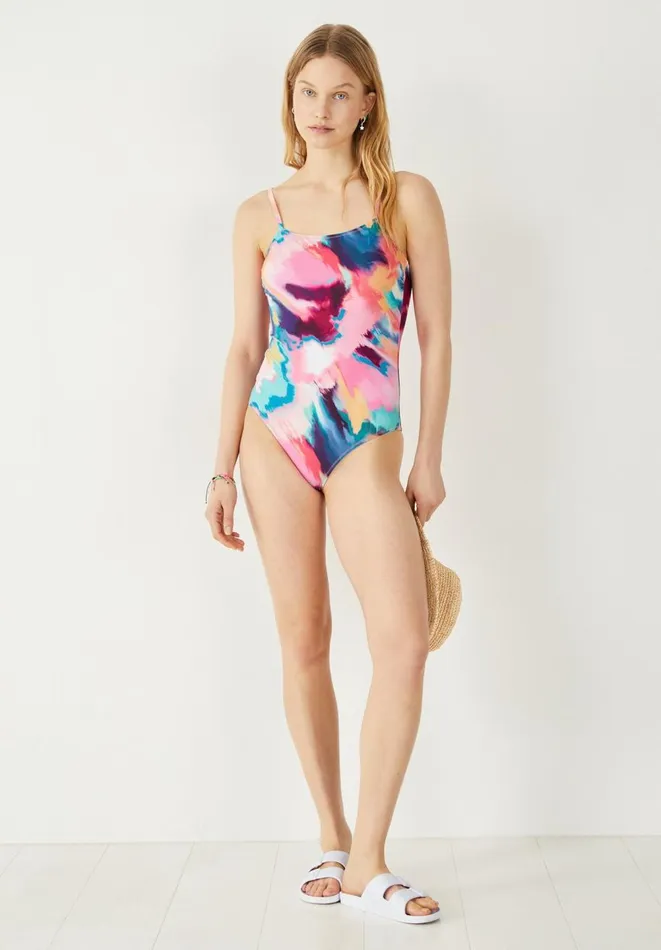 Hush Swimwear and Beachwear Women Sanna Square Neck Swimsuit Multicolour Marble Hush Swimwear and Beachwear Women Sanna Square Neck Swimsuit Multicolour Marble
