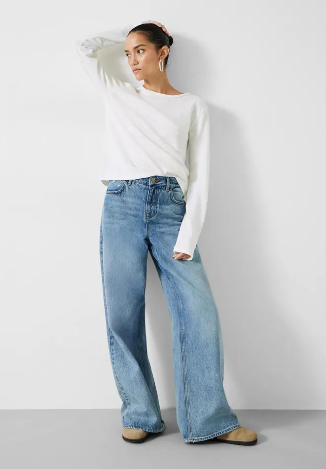 Hush Tops and Tshirts Women Addison Cotton Crew Neck Top White Hush Tops and Tshirts Women Addison Cotton Crew Neck Top White