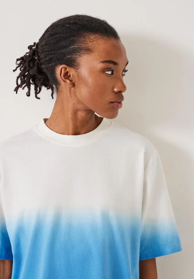 Hush Tops and Tshirts Women Alicia Ombre Boxy TShirt White Hush Tops and Tshirts Women Alicia Ombre Boxy TShirt White