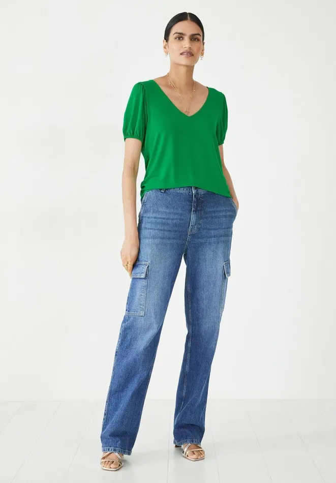 Hush Tops and Tshirts Women Ally Puff Sleeve Jersey Top Bright Green Hush Tops and Tshirts Women Ally Puff Sleeve Jersey Top Bright Green