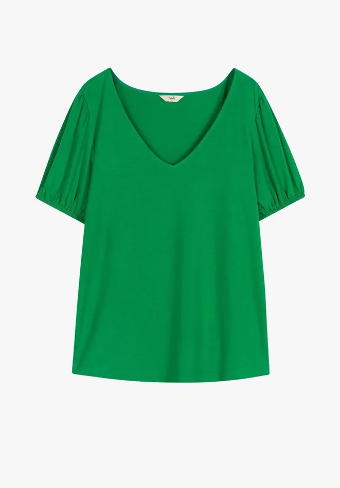 Hush Tops and Tshirts Women Ally Puff Sleeve Jersey Top Bright Green Hush Tops and Tshirts Women Ally Puff Sleeve Jersey Top Bright Green