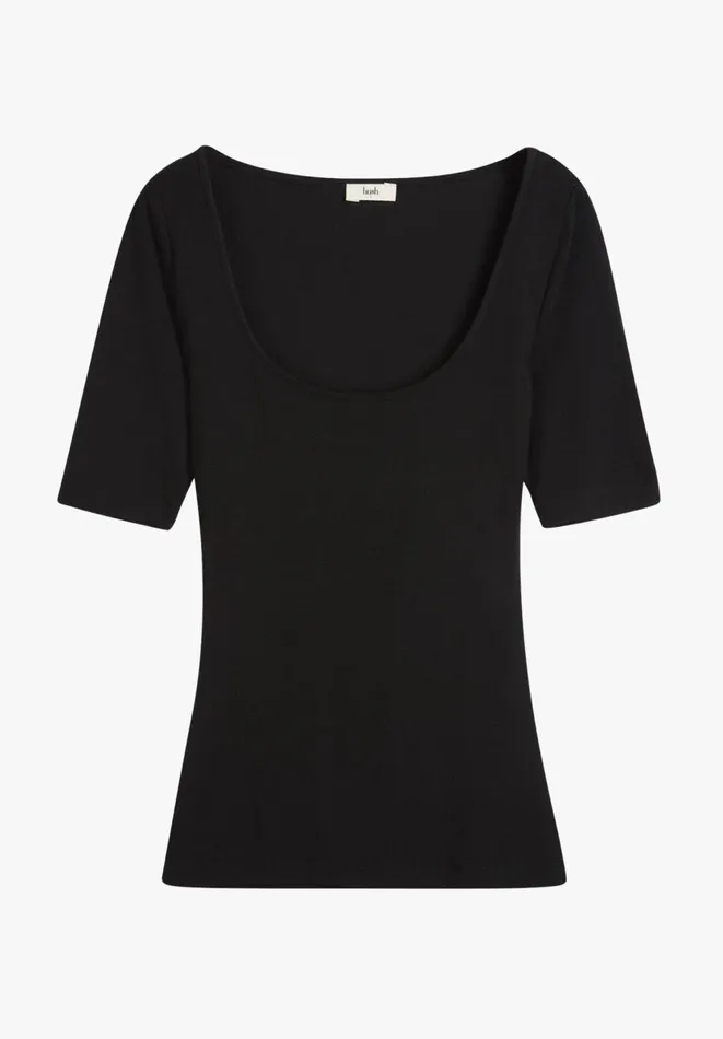 Hush Tops and Tshirts Women Ashleigh Balerina Scoop Neck Top Black Hush Tops and Tshirts Women Ashleigh Balerina Scoop Neck Top Black