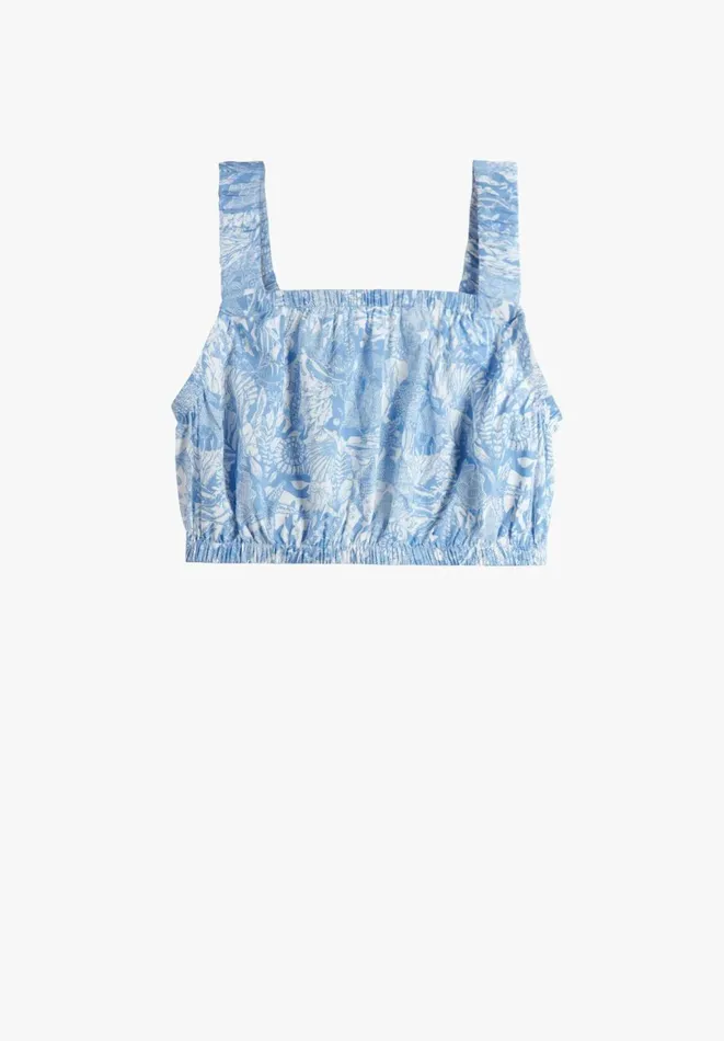 Hush Tops and Tshirts Women Astara Crop Top Sea Life Blue Hush Tops and Tshirts Women Astara Crop Top Sea Life Blue
