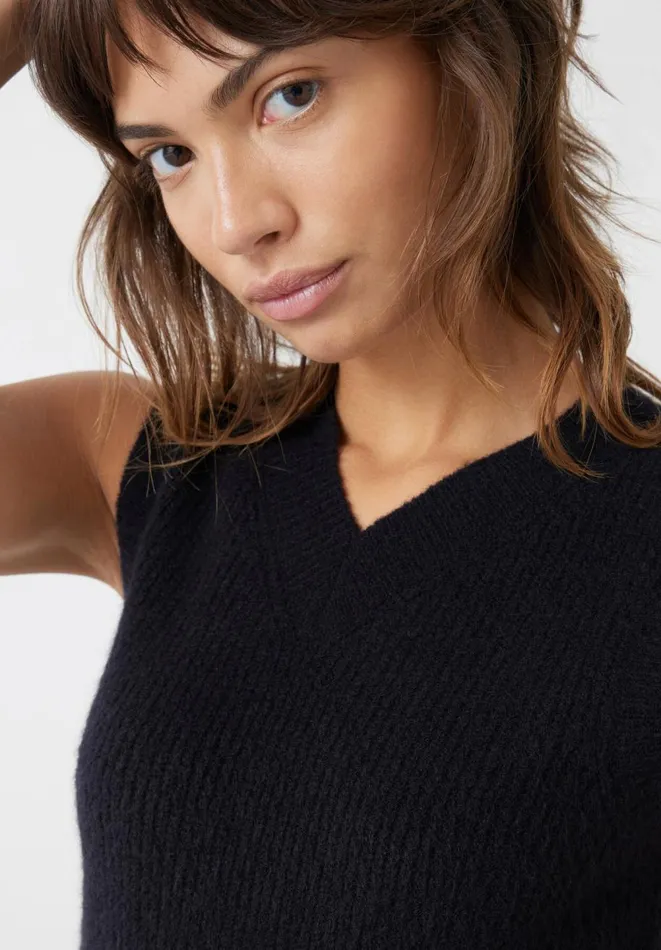 Hush Tops and Tshirts Women Bobbie Wool Blend Vest Black Hush Tops and Tshirts Women Bobbie Wool Blend Vest Black