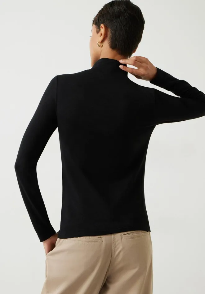 Hush Tops and Tshirts Women Cara Roll Neck Top Black Hush Tops and Tshirts Women Cara Roll Neck Top Black