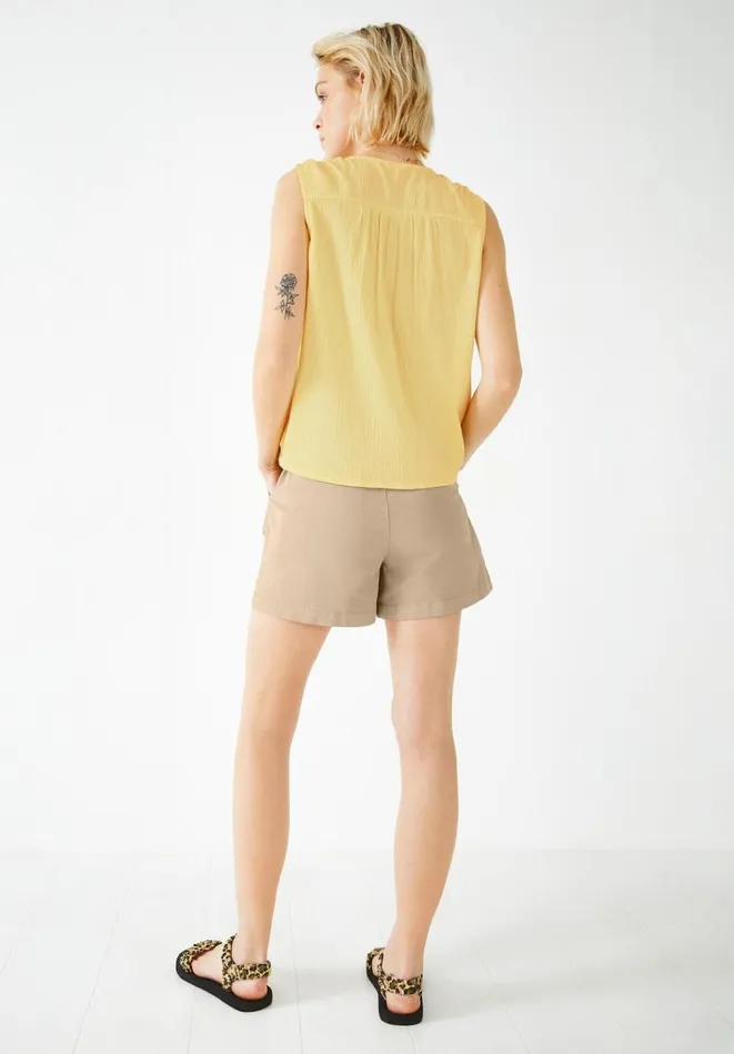 Hush Tops and Tshirts Women Clovia Top Pale Yellow Hush Tops and Tshirts Women Clovia Top Pale Yellow