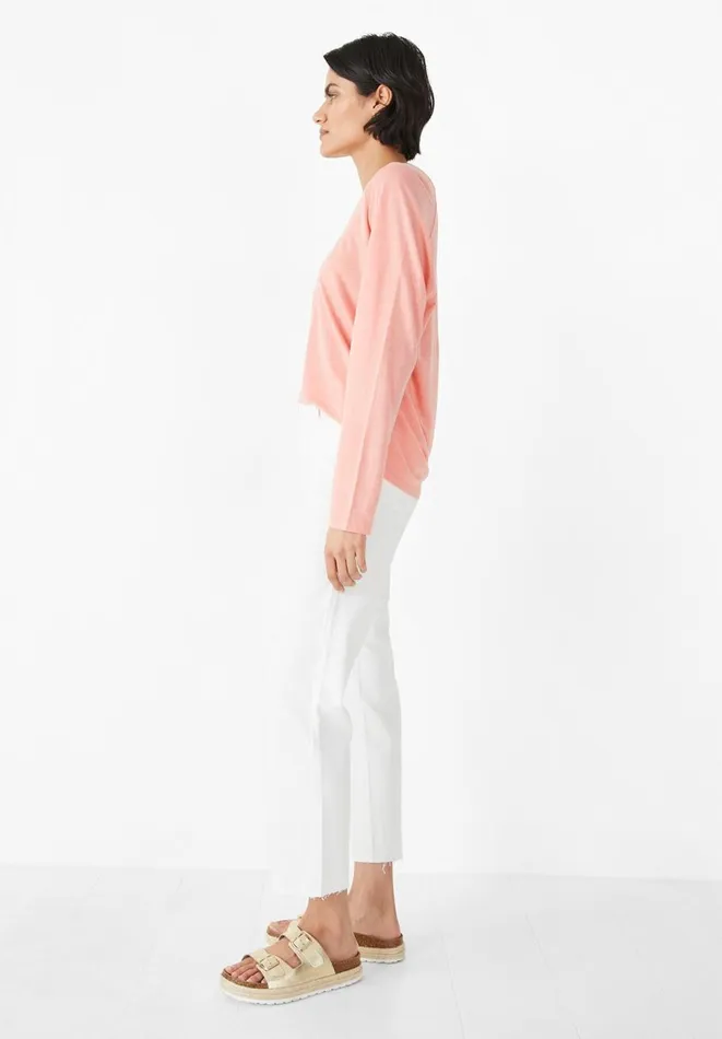 Hush Tops and Tshirts Women Contrast Stitch Jersey Top Pinkgreen