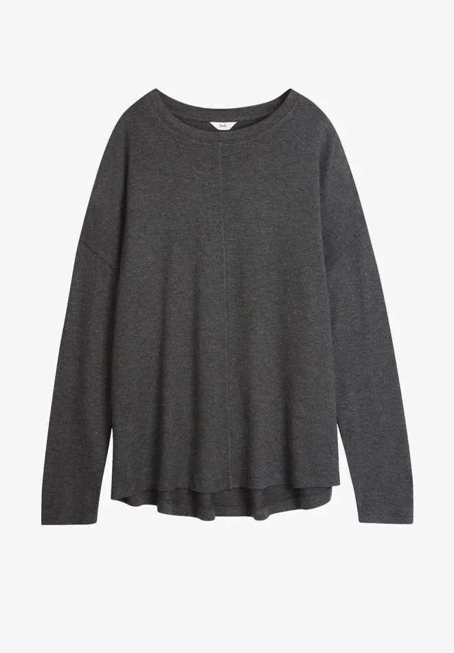 Hush Tops and Tshirts Women Dori Dolman Crew Neck Top Charcoal Marl Hush Tops and Tshirts Women Dori Dolman Crew Neck Top Charcoal Marl
