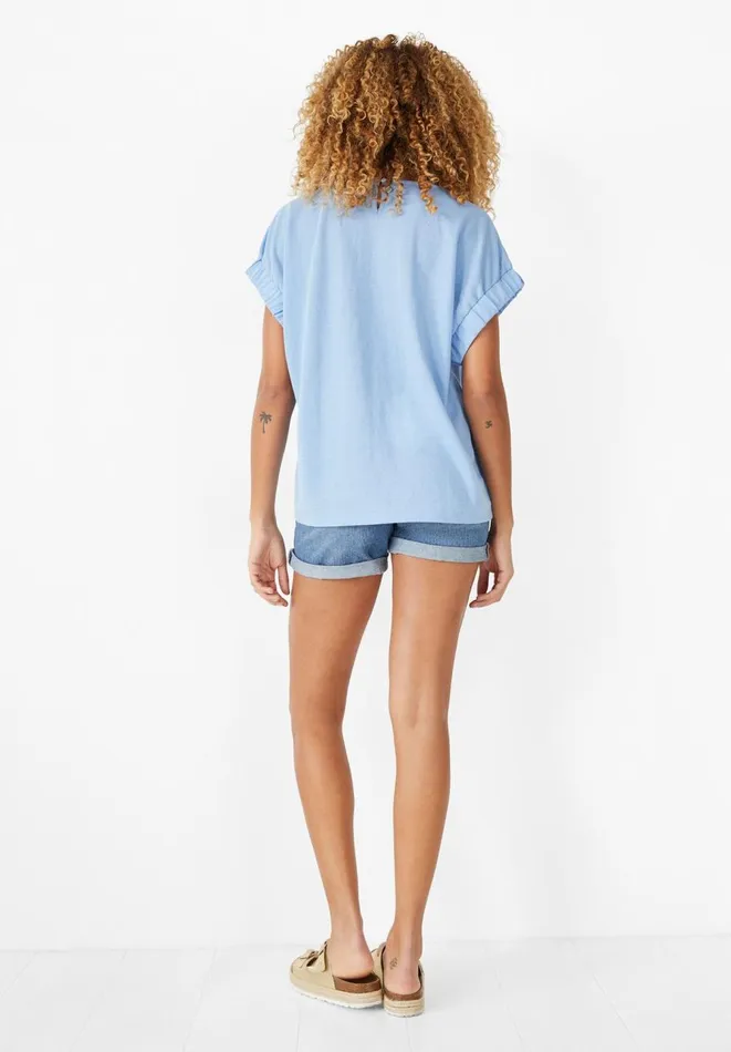 Hush Tops and Tshirts Women Eimear Cuff Top Periwinkle Blue Hush Tops and Tshirts Women Eimear Cuff Top Periwinkle Blue