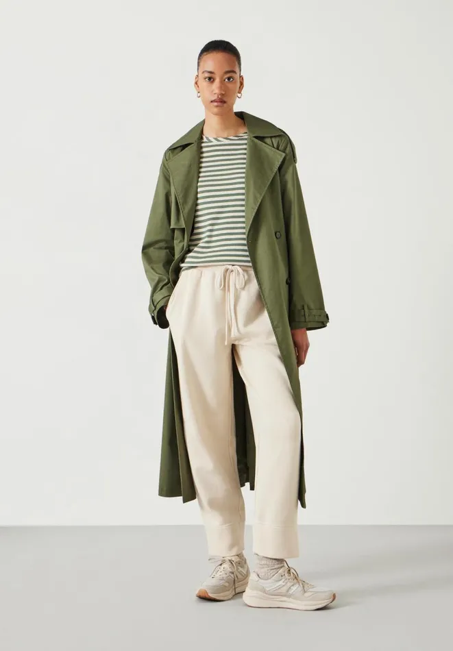 Hush Tops and Tshirts Women Emily Cotton Striped Puff Sleeve Top Moss Green Hush Tops and Tshirts Women Emily Cotton Striped Puff Sleeve Top Moss Green