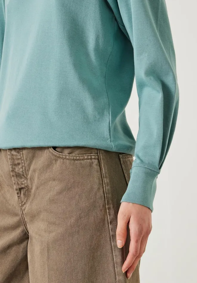 Hush Tops and Tshirts Women Emily Puff Sleeve Jersey Top Dark Aqua Green Hush Tops and Tshirts Women Emily Puff Sleeve Jersey Top Dark Aqua Green