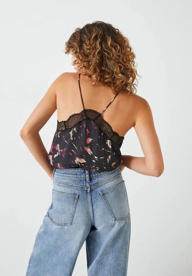 Hush Tops and Tshirts Women Estella Lace Cami Shadows Hush Tops and Tshirts Women Estella Lace Cami Shadows