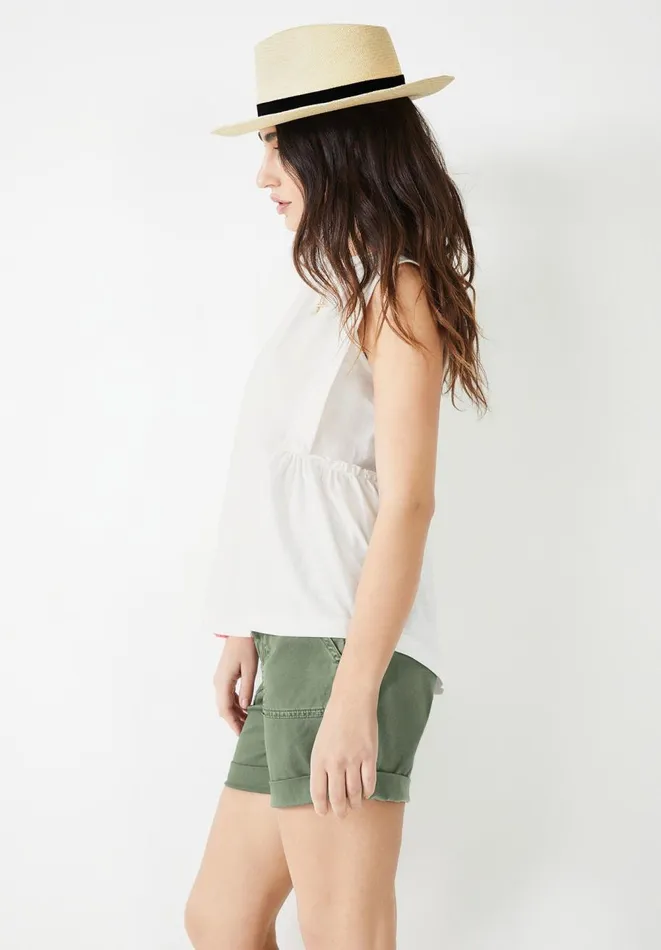 Hush Tops and Tshirts Women Finlie Frilled Tank Top Off White Hush Tops and Tshirts Women Finlie Frilled Tank Top Off White