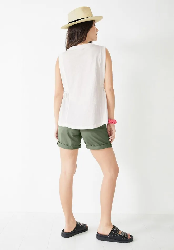 Hush Tops and Tshirts Women Finlie Frilled Tank Top Off White Hush Tops and Tshirts Women Finlie Frilled Tank Top Off White