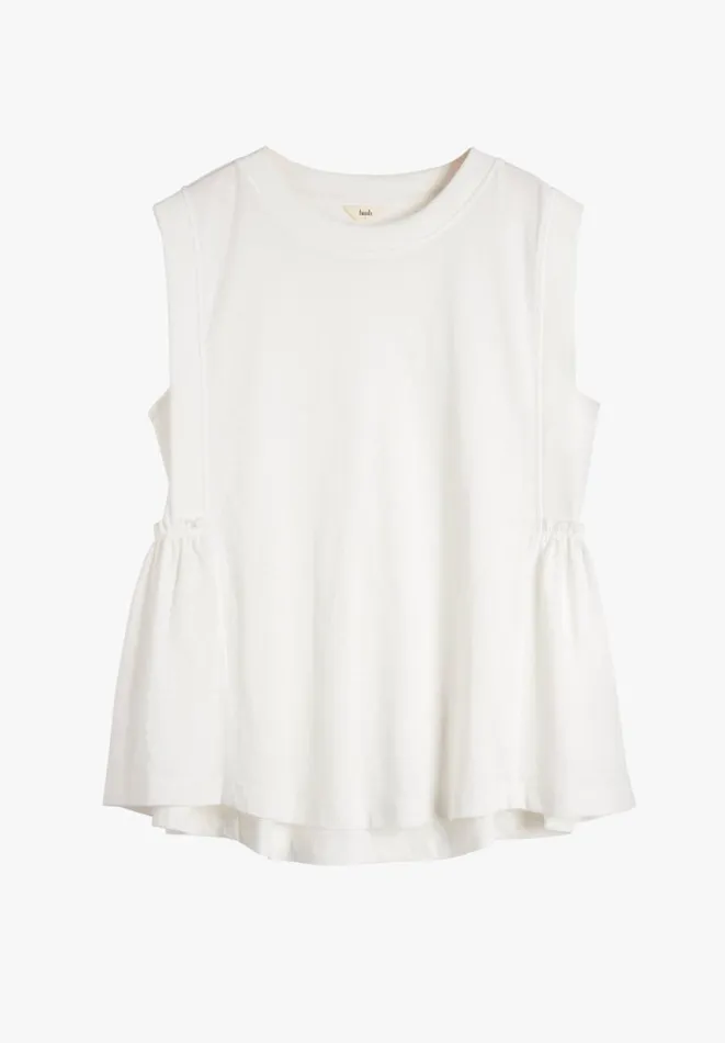 Hush Tops and Tshirts Women Finlie Frilled Tank Top Off White Hush Tops and Tshirts Women Finlie Frilled Tank Top Off White
