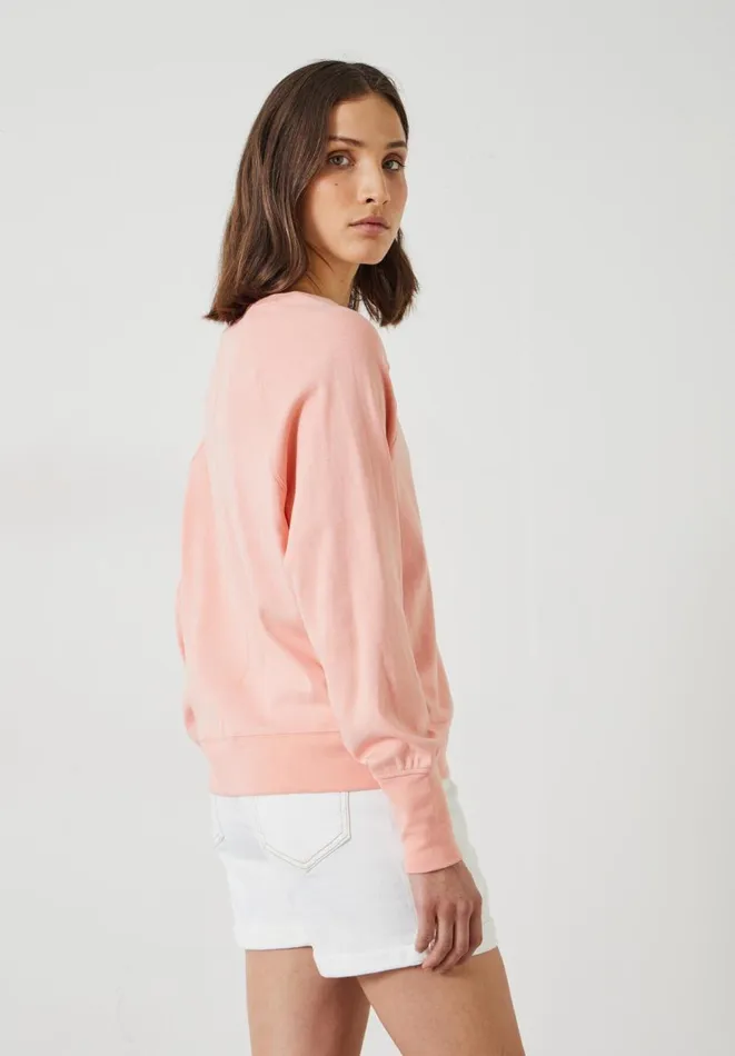 Hush Tops and Tshirts Women Francie Puff Sleeve Jersey Top Sunset Coral