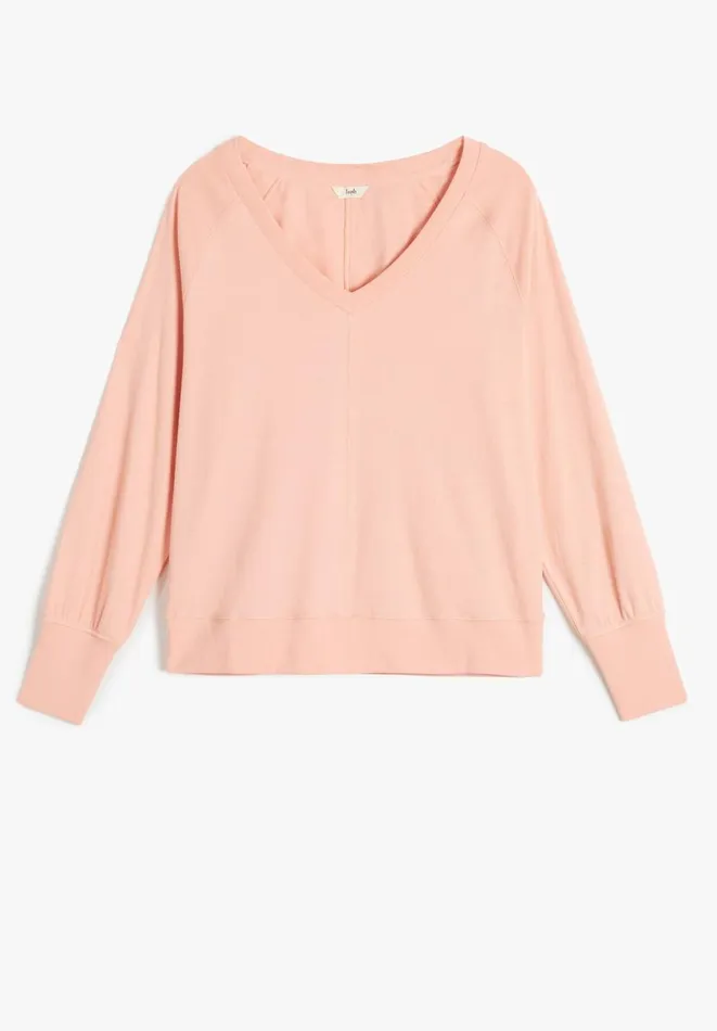 Hush Tops and Tshirts Women Francie Puff Sleeve Jersey Top Sunset Coral