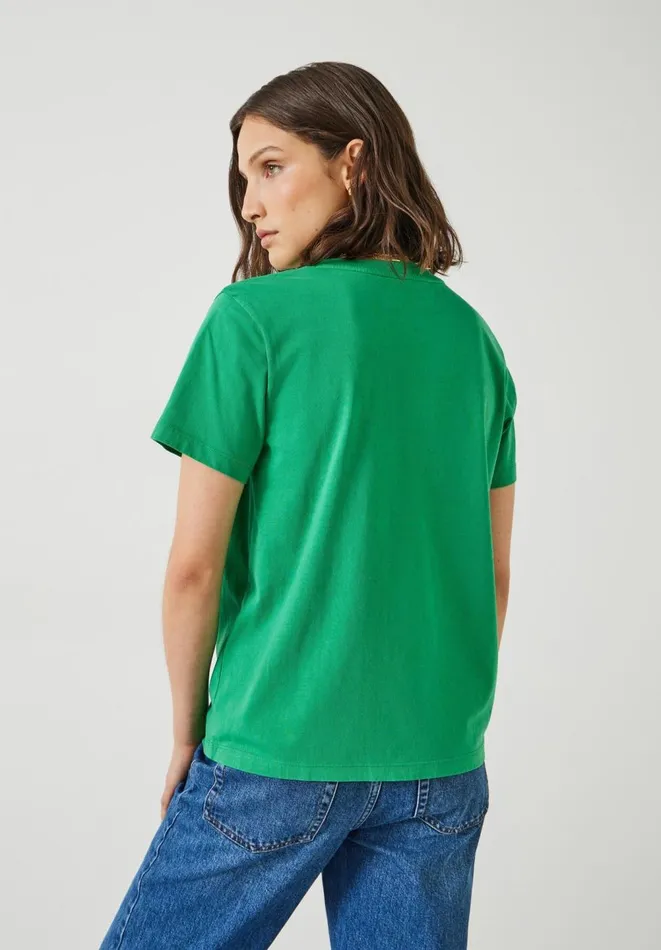 Hush Tops and Tshirts Women French Exit Cotton TShirt Green Hush Tops and Tshirts Women French Exit Cotton TShirt Green