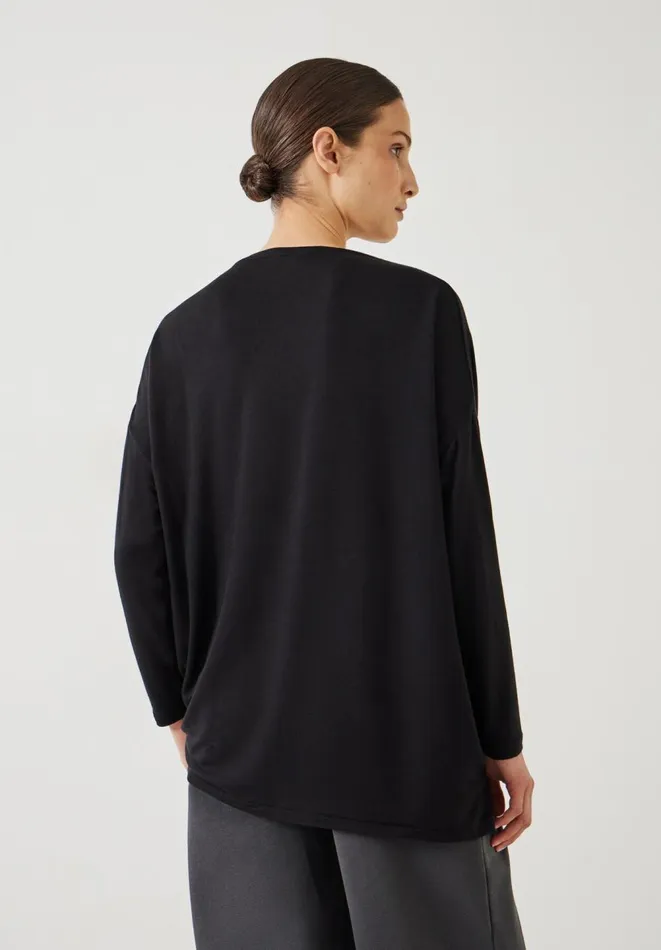Hush Tops and Tshirts Women Gillian Wide Jersey Top Black Hush Tops and Tshirts Women Gillian Wide Jersey Top Black