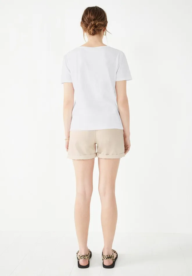 Hush Tops and Tshirts Women Hani Ladder Lace TShirt White