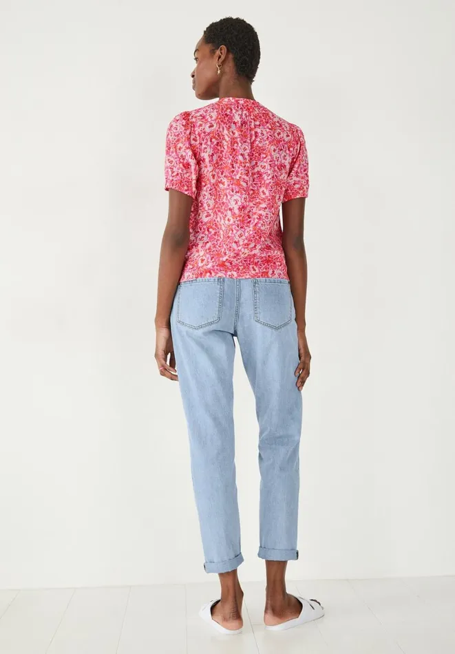 Hush Tops and Tshirts Women Jazmine Top Painted Floral Pink Hush Tops and Tshirts Women Jazmine Top Painted Floral Pink