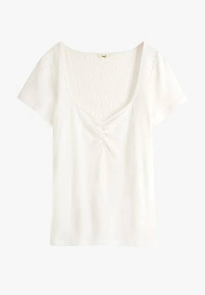Hush Tops and Tshirts Women Jilly Sweetheart Neckline Top White Hush Tops and Tshirts Women Jilly Sweetheart Neckline Top White