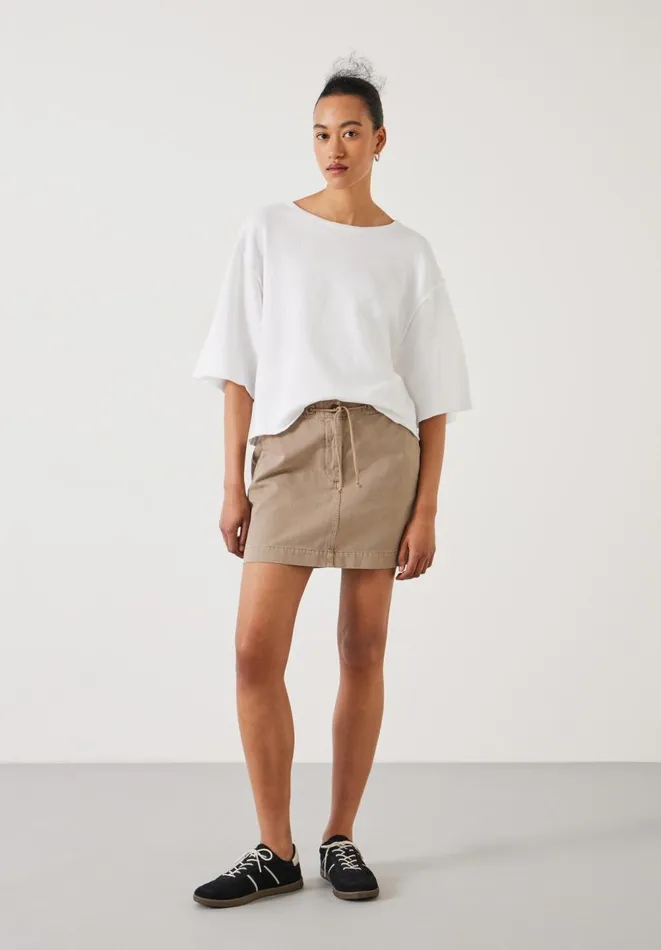 Hush Tops and Tshirts Women Myla Relaxed Textured Waffle TShirt White Hush Tops and Tshirts Women Myla Relaxed Textured Waffle TShirt White
