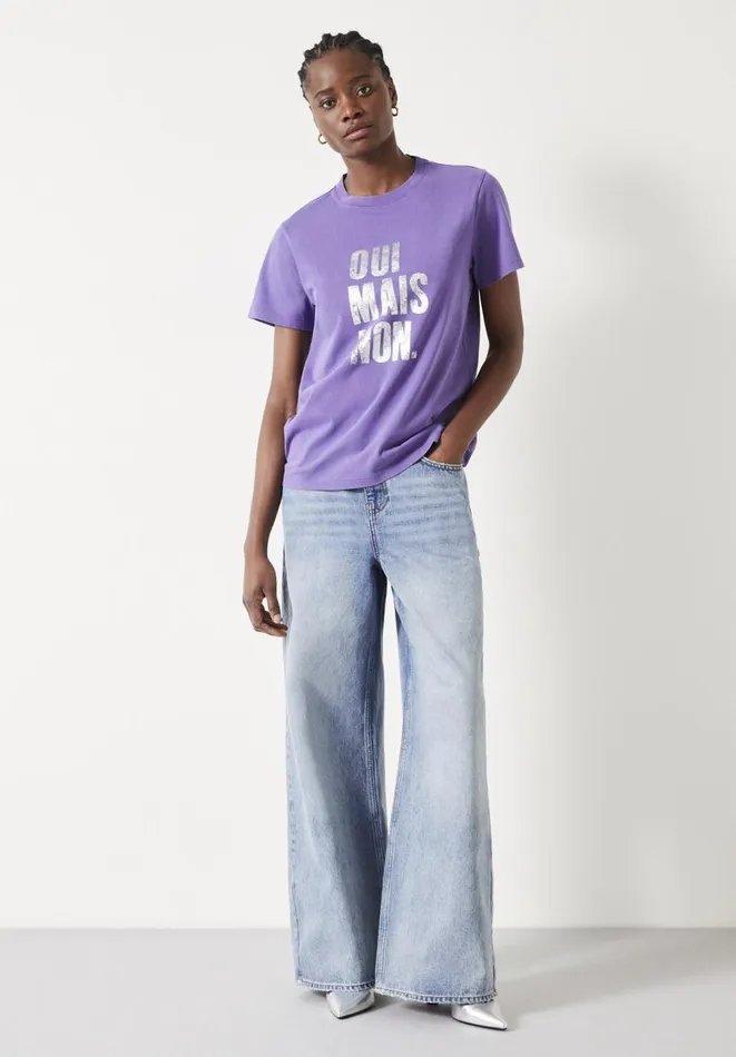 Hush Tops and Tshirts Women Oui Mais Non TShirt Purple Hush Tops and Tshirts Women Oui Mais Non TShirt Purple