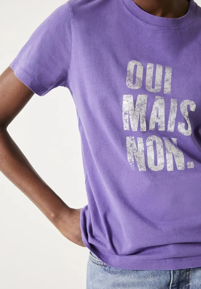 Hush Tops and Tshirts Women Oui Mais Non TShirt Purple Hush Tops and Tshirts Women Oui Mais Non TShirt Purple