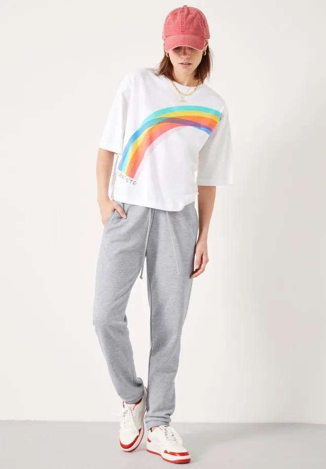Hush Tops and Tshirts Women Rainbow L039artiste Graphic TShirt White Hush Tops and Tshirts Women Rainbow L039artiste Graphic TShirt White