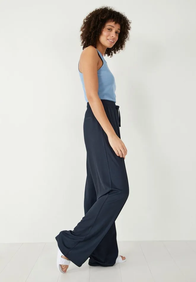 Hush Tops and Tshirts Women Ribbed Scoop Vest Blue