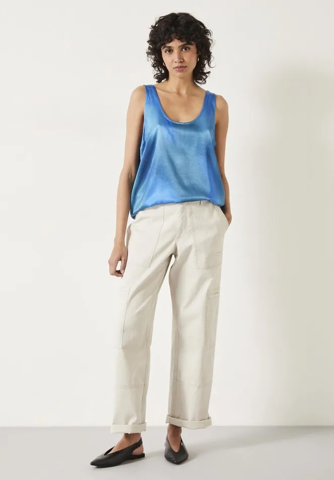 Hush Tops and Tshirts Women Sage Tank Top Ombr Colour Wash Hush Tops and Tshirts Women Sage Tank Top Ombr Colour Wash