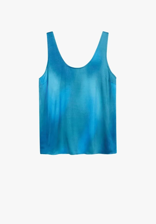 Hush Tops and Tshirts Women Sage Tank Top Ombr Colour Wash Hush Tops and Tshirts Women Sage Tank Top Ombr Colour Wash