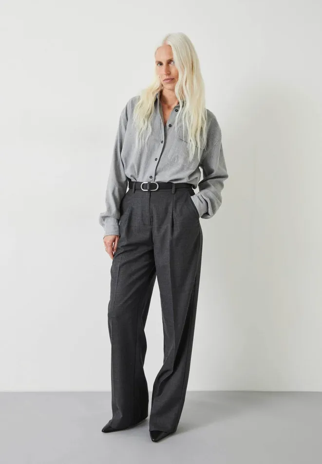Hush Tops and Tshirts Women Sariyah Tailored Shirt Grey Marl