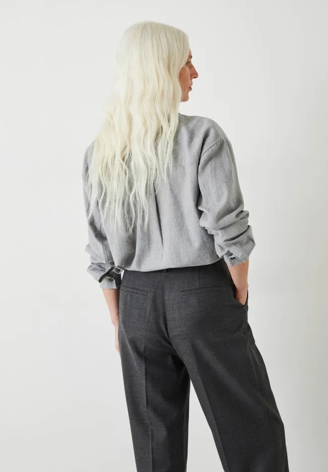 Hush Tops and Tshirts Women Sariyah Tailored Shirt Grey Marl