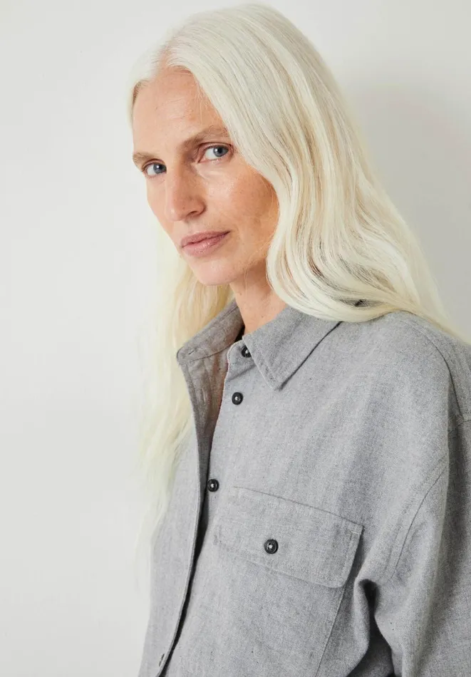 Hush Tops and Tshirts Women Sariyah Tailored Shirt Grey Marl