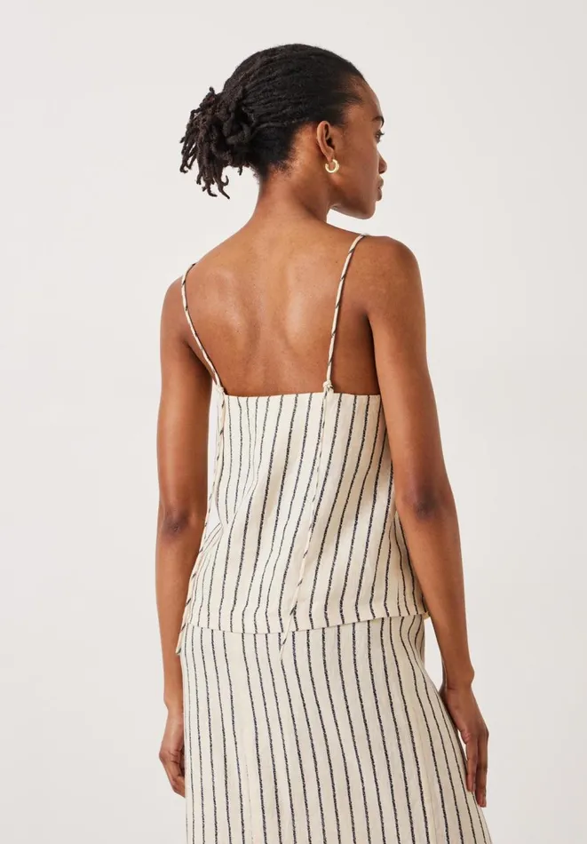 Hush Tops and Tshirts Women Sian Stripe Linen Cami Speckle Stripe Navy Hush Tops and Tshirts Women Sian Stripe Linen Cami Speckle Stripe Navy
