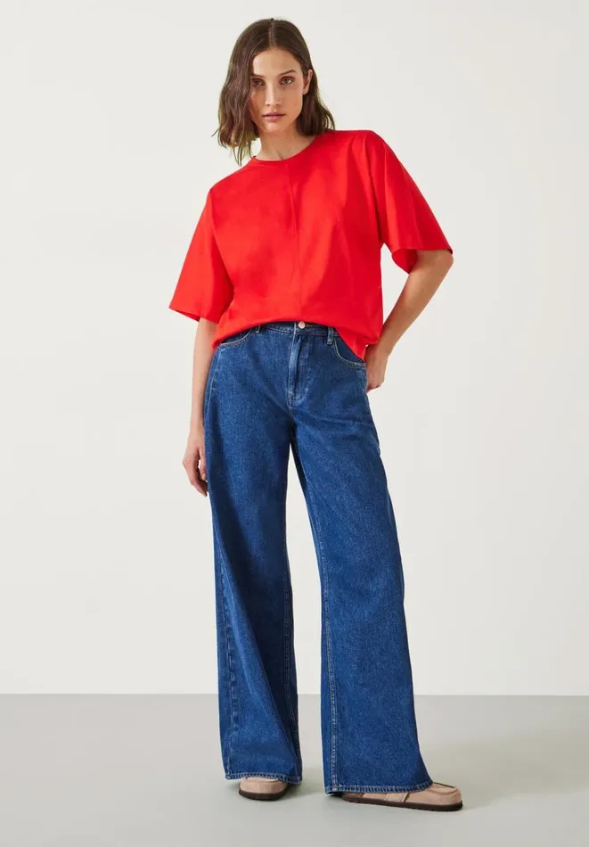 Hush Tops and Tshirts Women Tamara Relaxed TShirt Bright Red Hush Tops and Tshirts Women Tamara Relaxed TShirt Bright Red