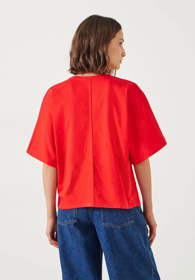Hush Tops and Tshirts Women Tamara Relaxed TShirt Bright Red Hush Tops and Tshirts Women Tamara Relaxed TShirt Bright Red