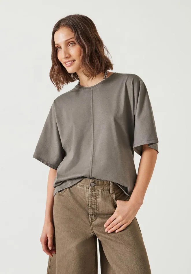 Hush Tops and Tshirts Women Tamara Relaxed TShirt Grey