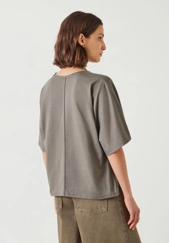 Hush Tops and Tshirts Women Tamara Relaxed TShirt Grey Hush Tops and Tshirts Women Tamara Relaxed TShirt Grey