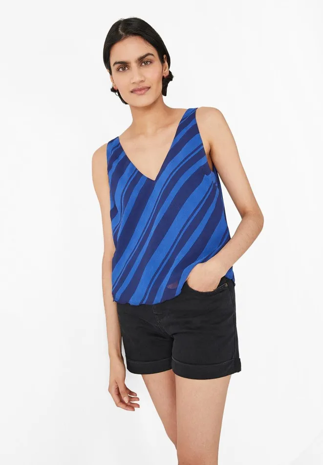 Hush Tops and Tshirts Women Tasha Cami Blue Stripe