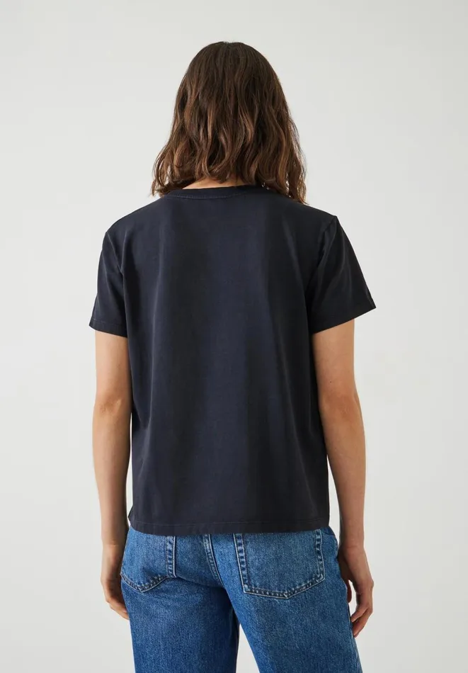 Hush Tops and Tshirts Women Ticket Graphic Washed TShirt Black Onyx Hush Tops and Tshirts Women Ticket Graphic Washed TShirt Black Onyx