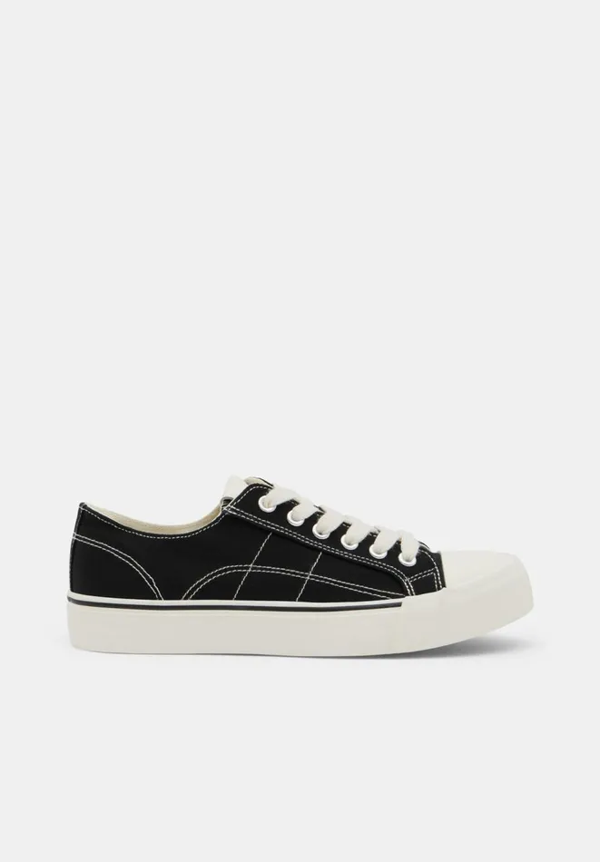 Hush Trainers Women Finley Canvas Trainers Washed Black