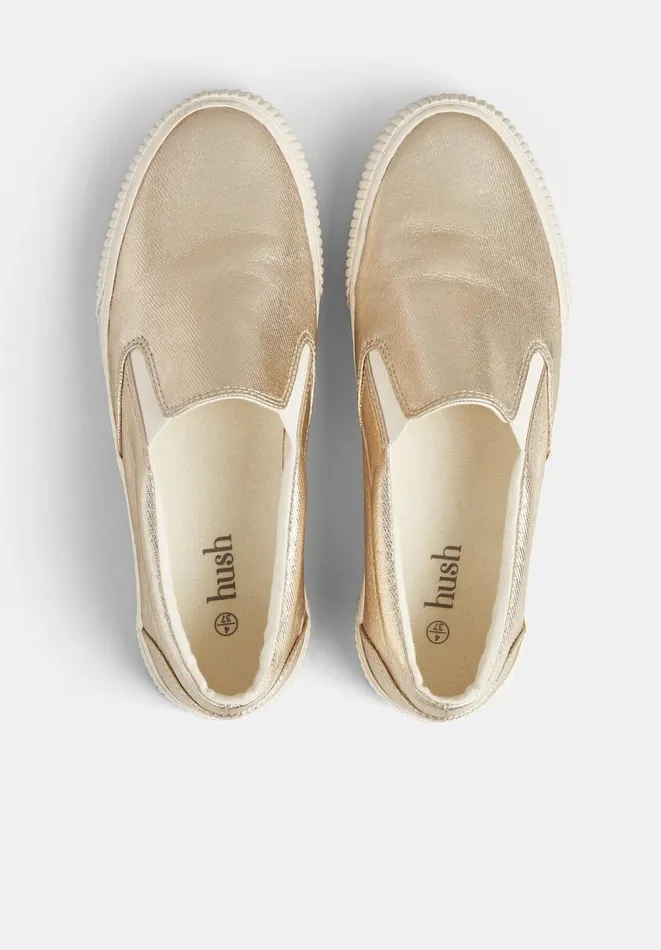 Hush Trainers Women Gili Slip On Trainers Gold Hush Trainers Women Gili Slip On Trainers Gold